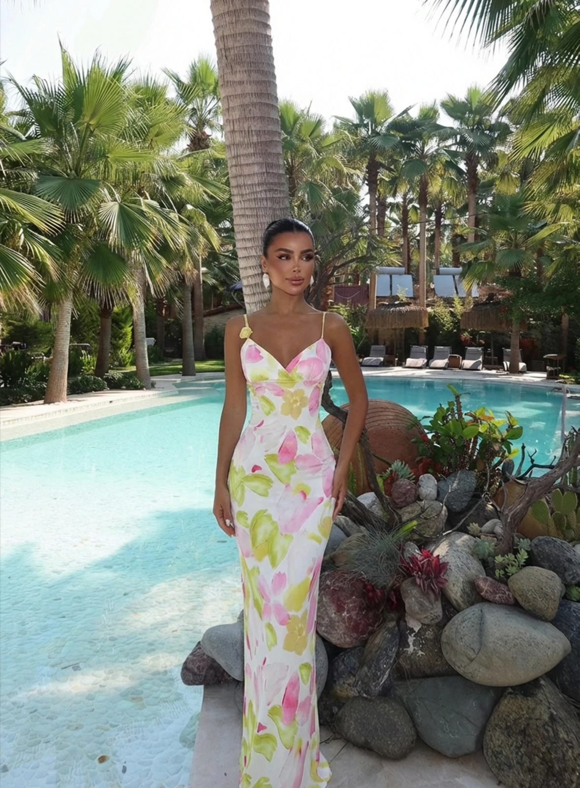 Robe blanche glamour