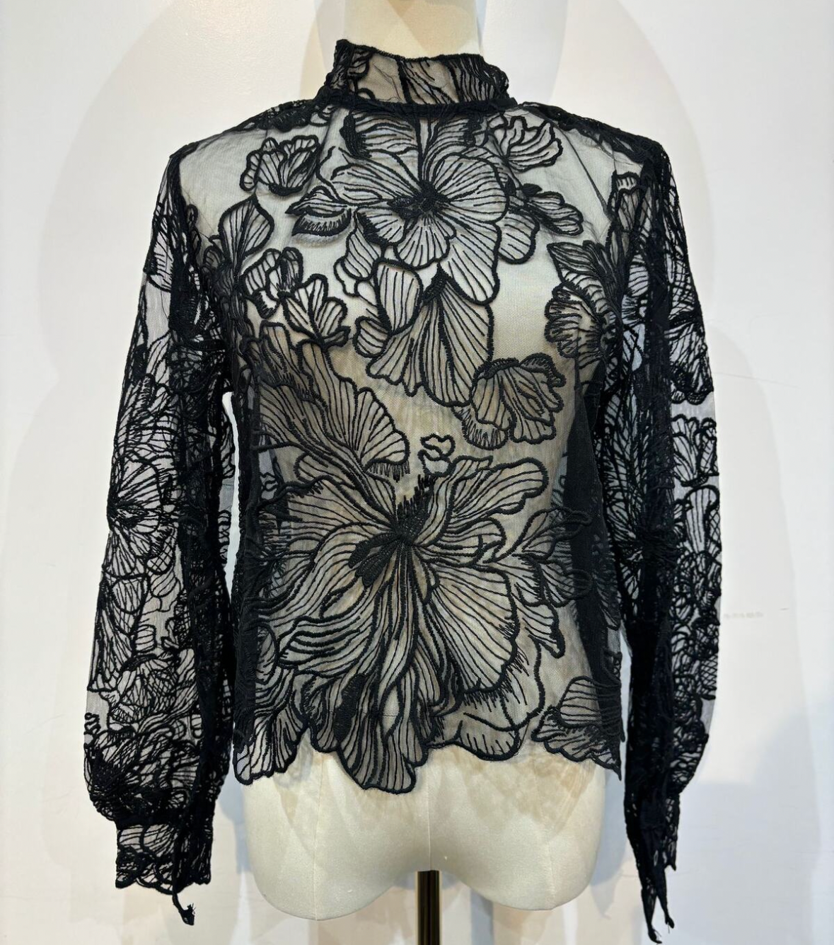 Blouse en tulles brodés
